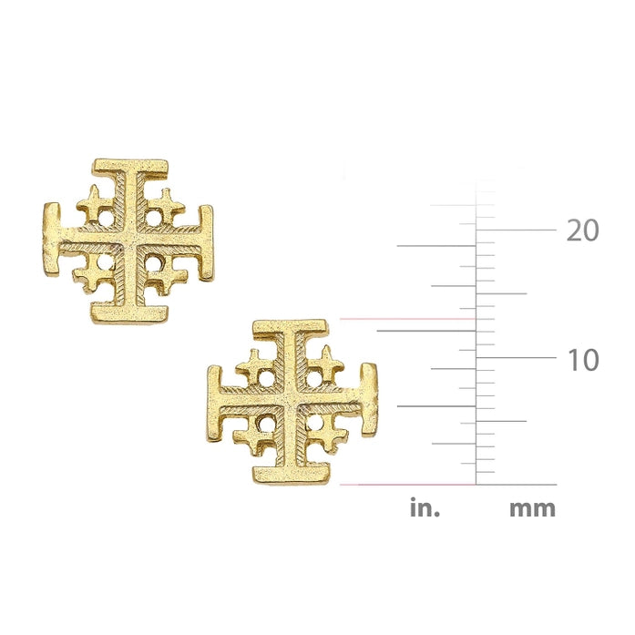 Gold Multi Cross Stud Earring