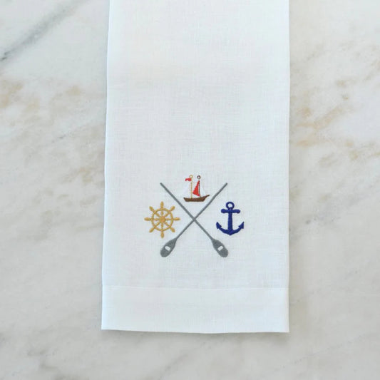 Nautical Crest Linen Towel