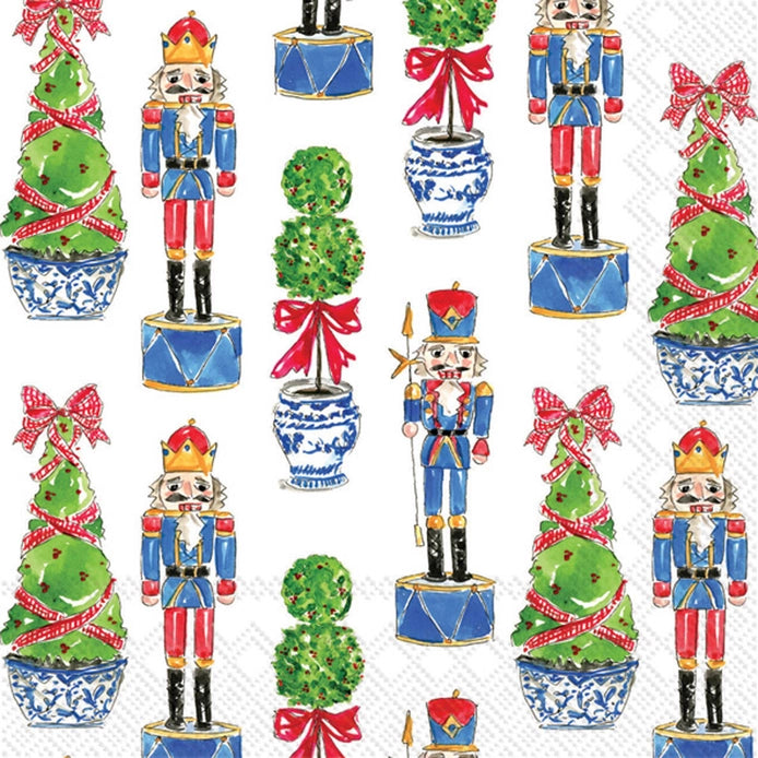 Nutcrackers & Topiary Paper Lunch Napkins