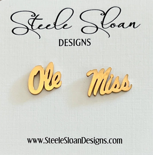 Ole Miss Stud Earrings