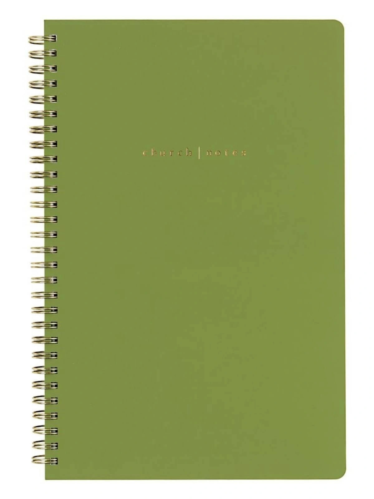 Olive Bible Study Spiral Notebook with Reference Maps