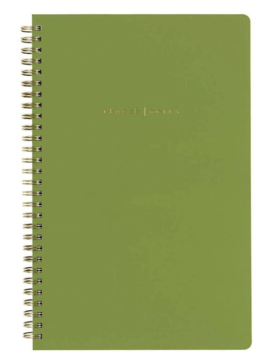 Olive Bible Study Spiral Notebook with Reference Maps