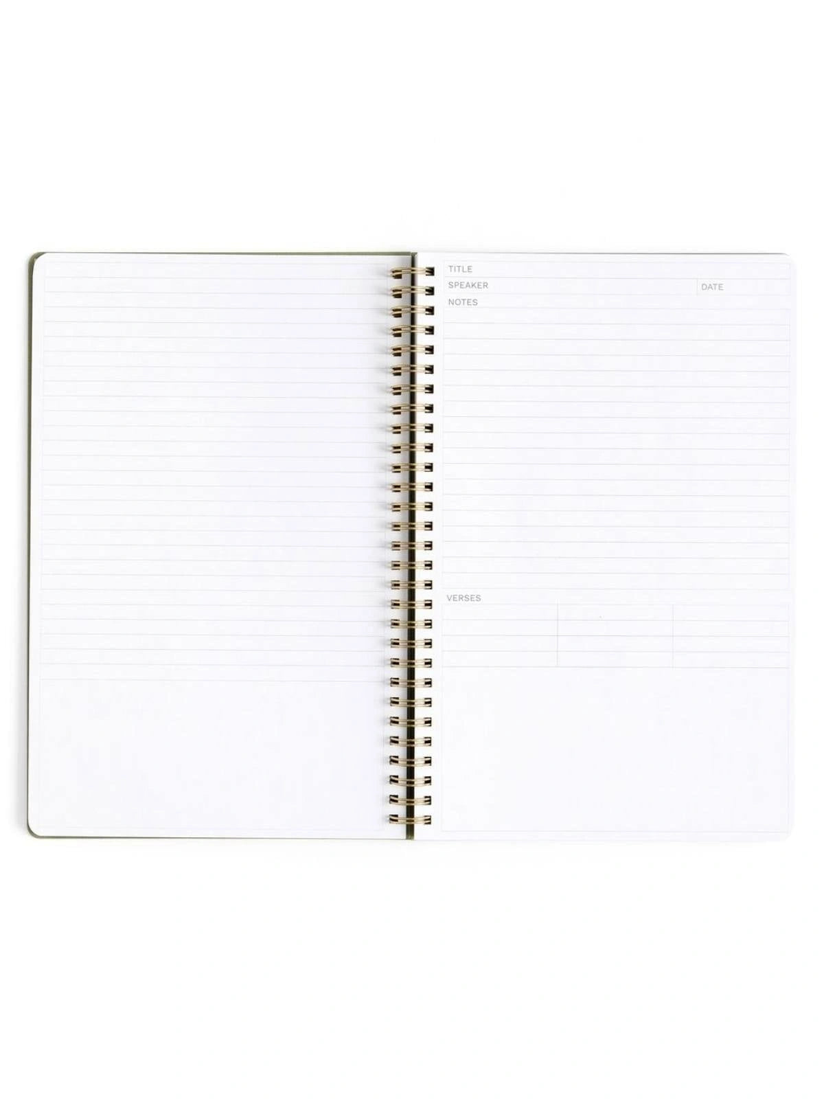 Olive Bible Study Spiral Notebook with Reference Maps