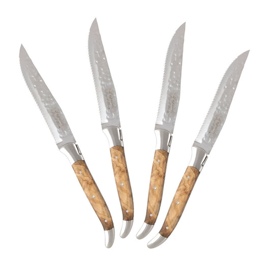 Laguiole Connoisseur Olivewood Bbq Steak Knives