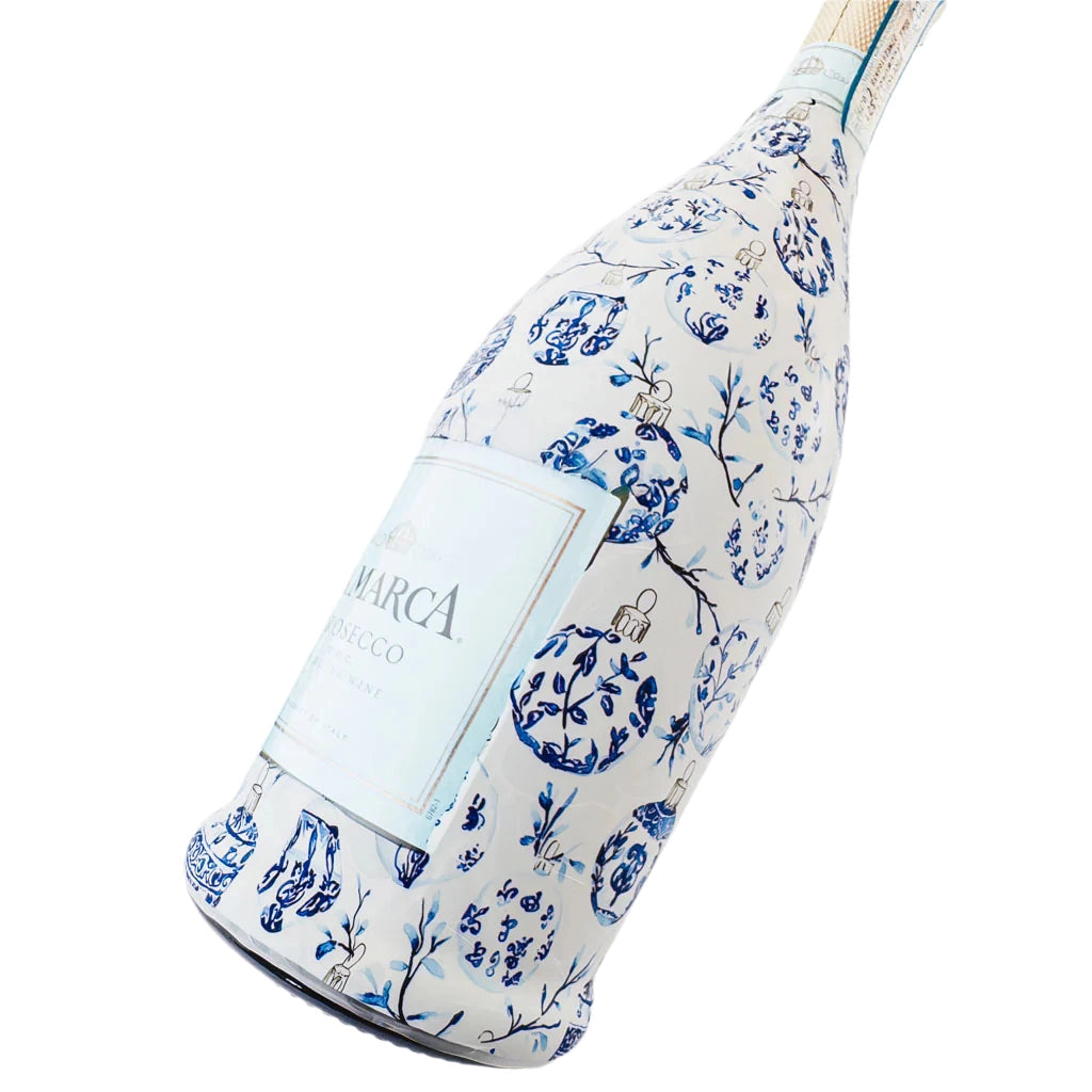 Beau Bottles Prosecco Wrap – Limited Edition Blue Ornaments