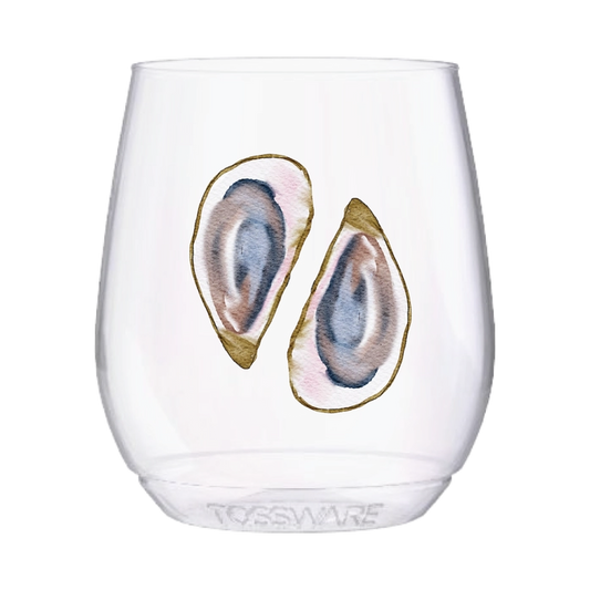 Oyster Stemless Wine Tossware