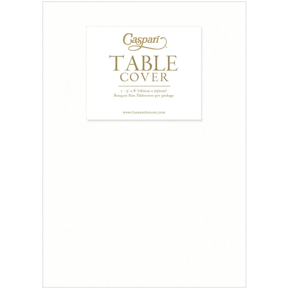 White Paper Linen Table Cover