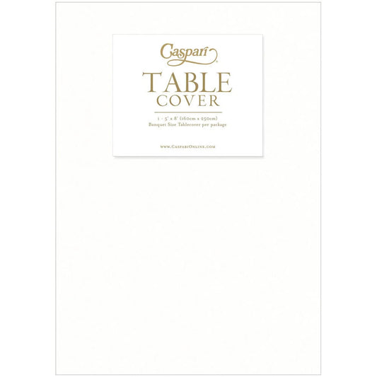 White Paper Linen Table Cover