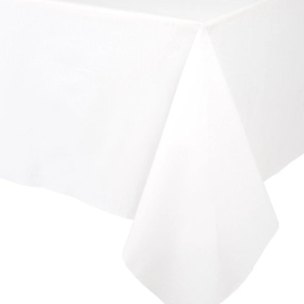 White Paper Linen Table Cover