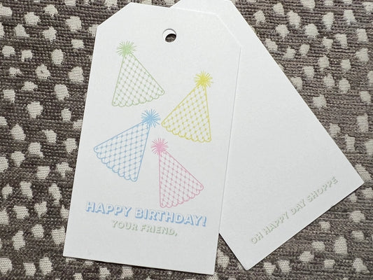 Party Hat Gift Tags