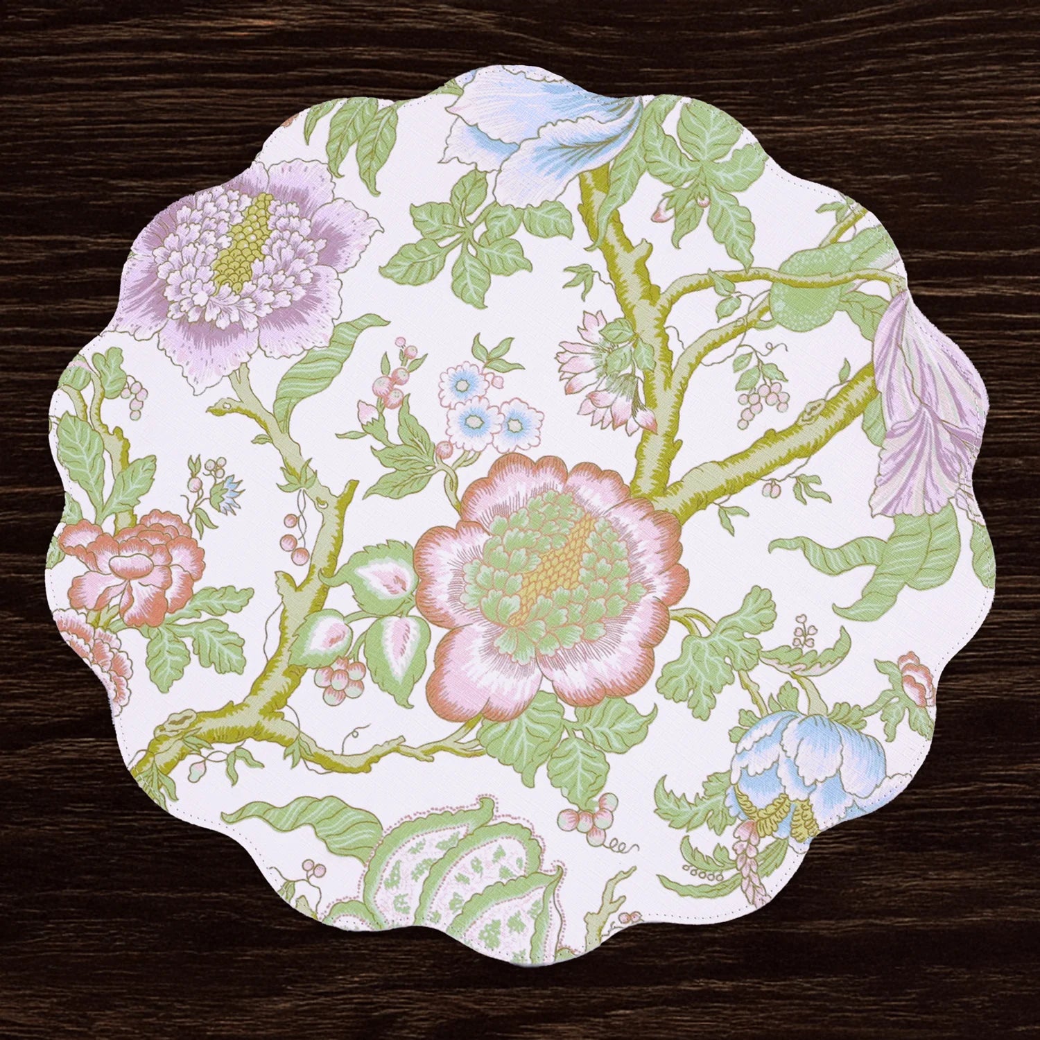 Vida Blooms & Branches Reversible Round Placemats - Thumbnail 3