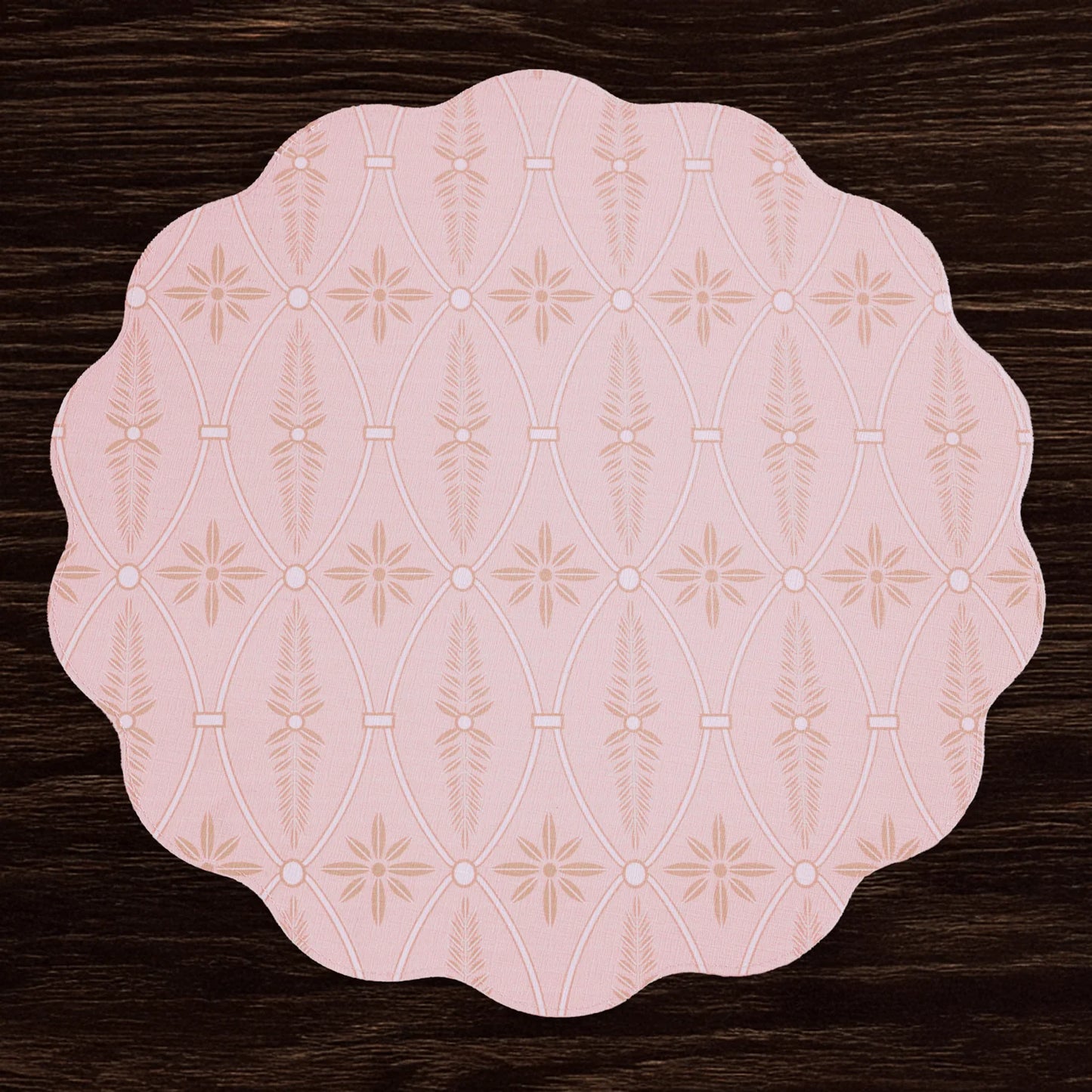 Vida Blooms & Branches Reversible Round Placemats Set of 4