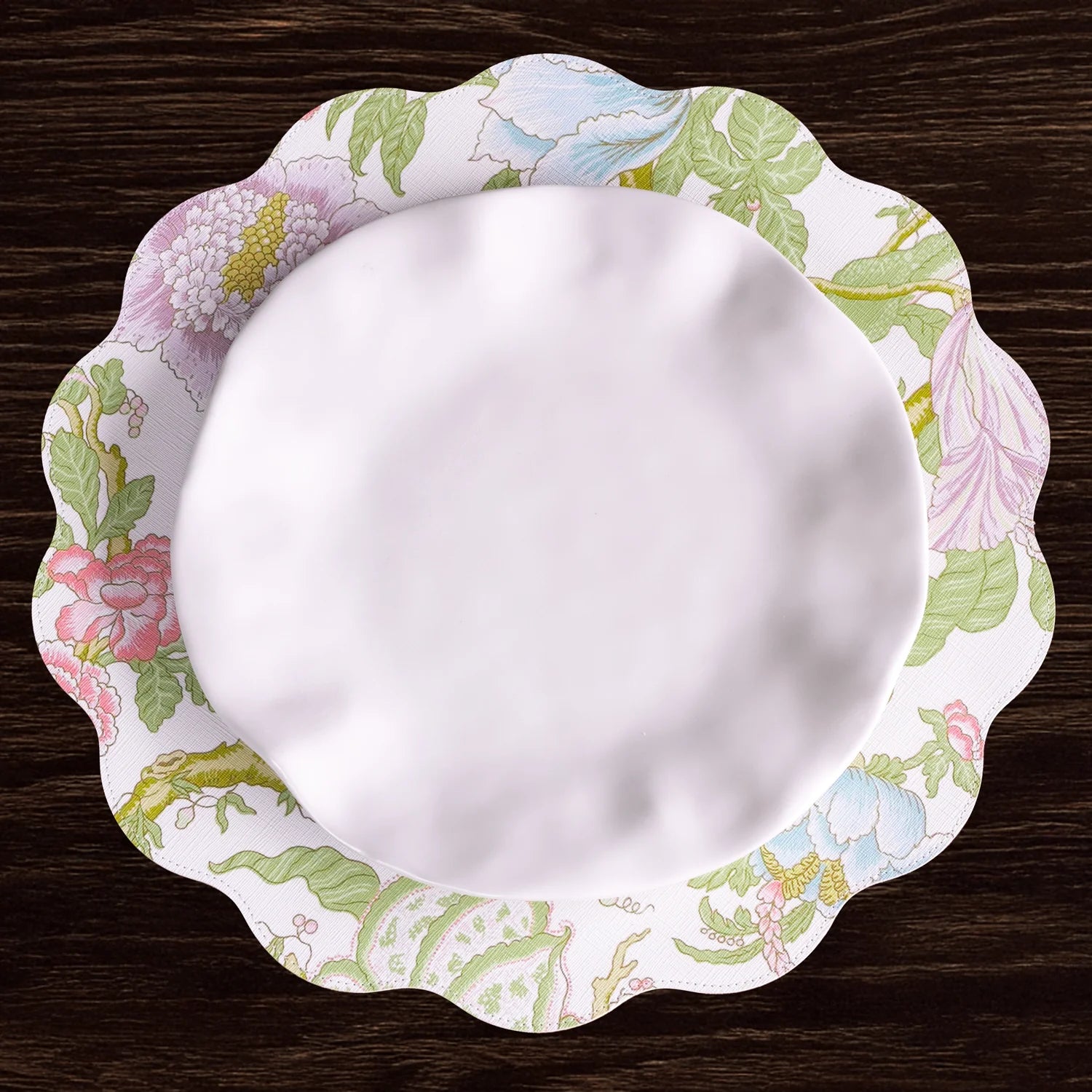 Vida Blooms & Branches Reversible Round Placemats - Thumbnail 2