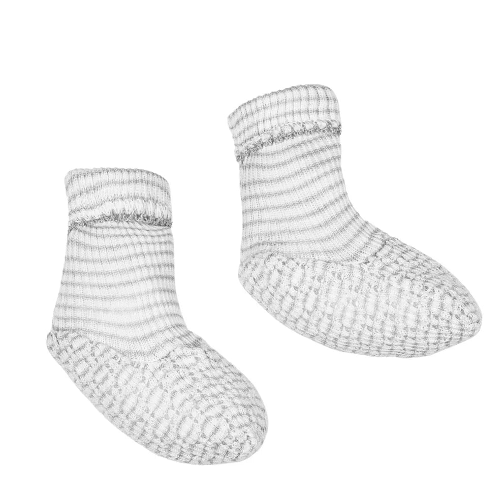 Paty Knit Booties – Grey Without Bow