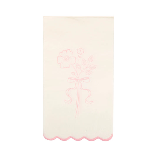 Pembroke Pink Flower Paper Dinner Napkin