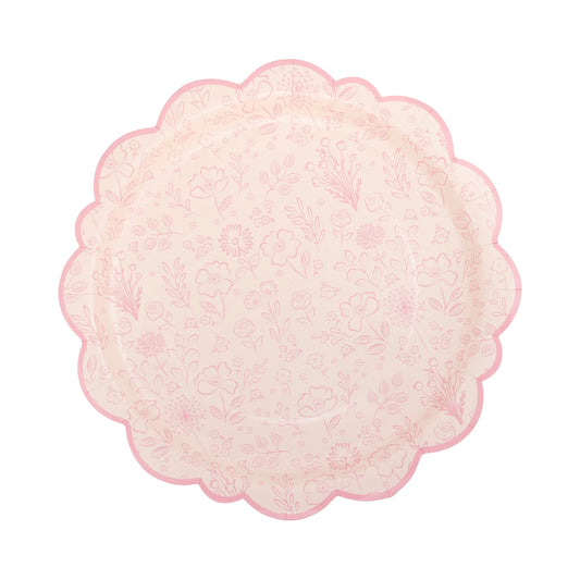 Pembroke Pink Floral 10" Paper Plate