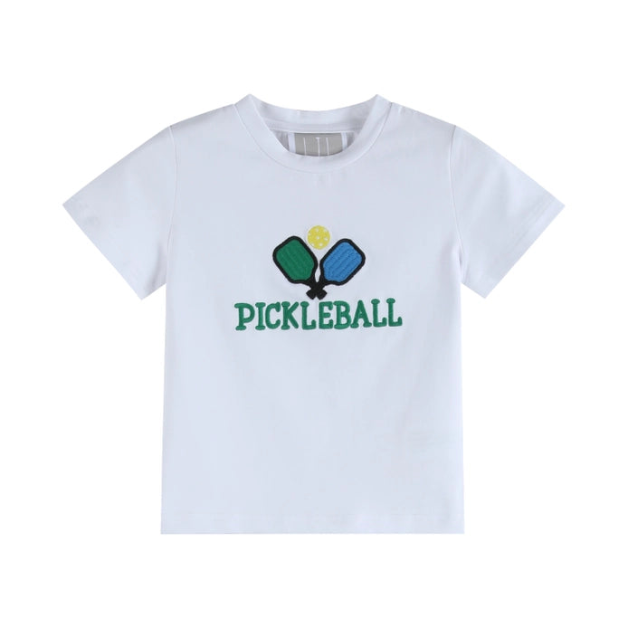 Pickleball T-Shirt and Green Gingham Shorts Set