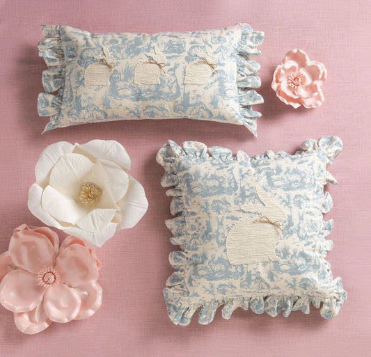 Toile Bunny Pillow