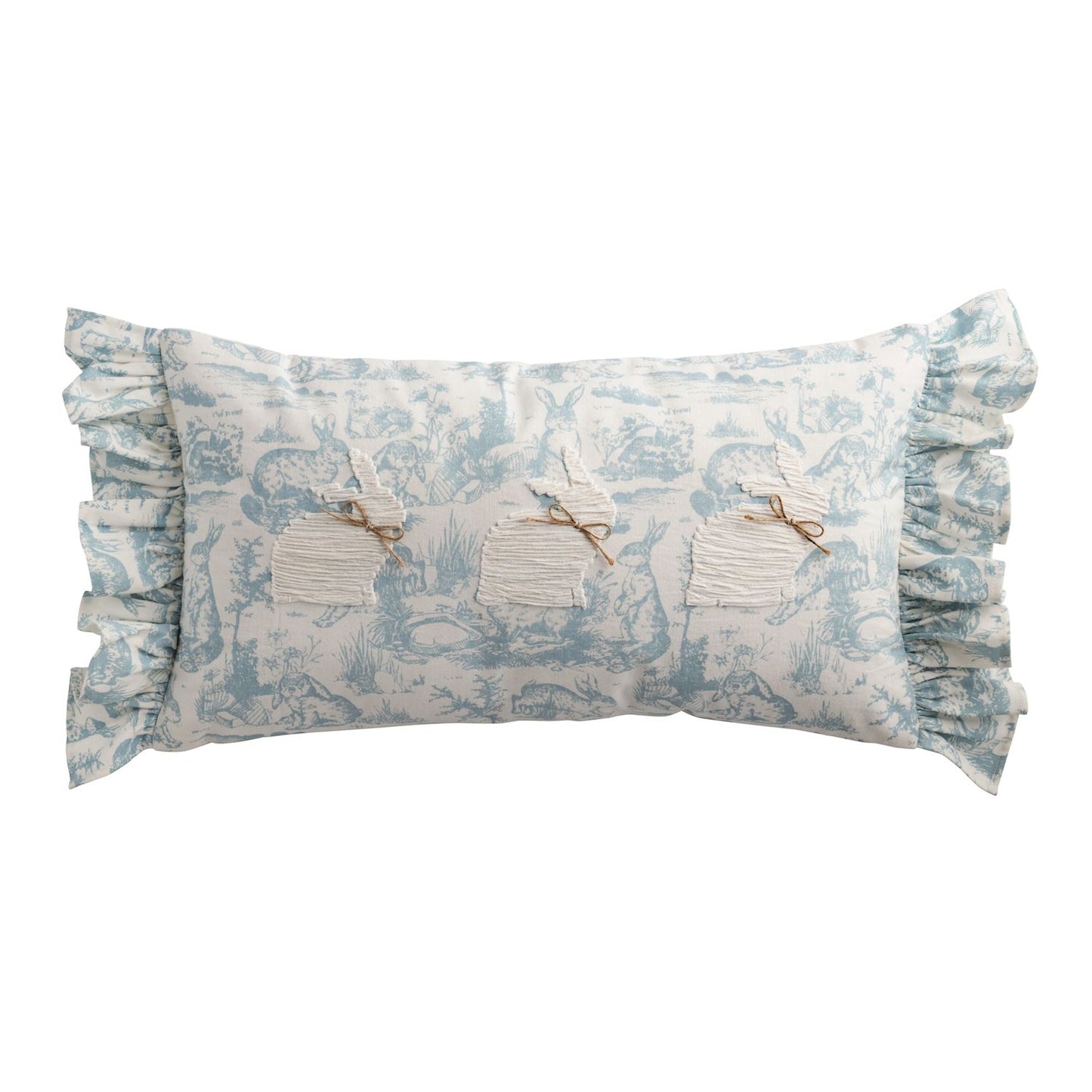 Toile Bunny Pillow