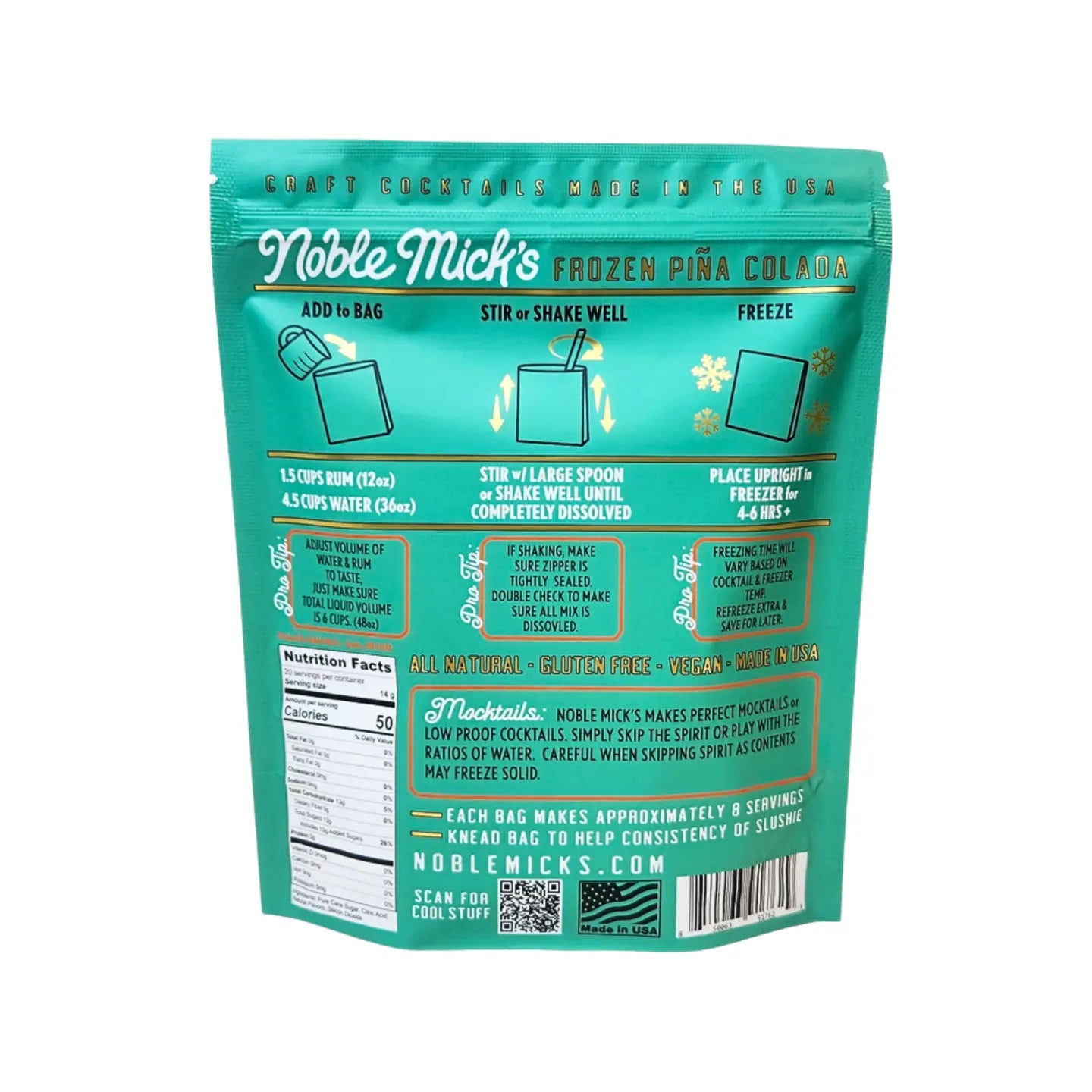 Noble Mick’s Frozen Piña Colada Cocktail Mix