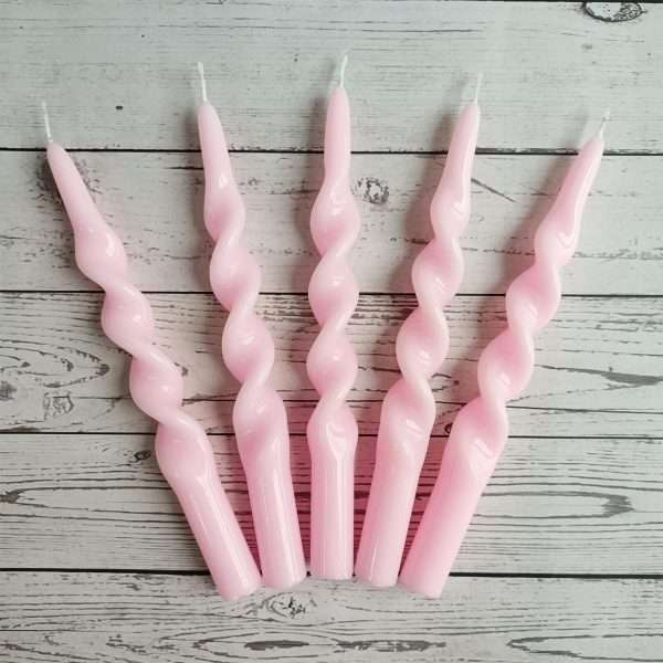 2-Pack Handmade Spiral Taper Candles