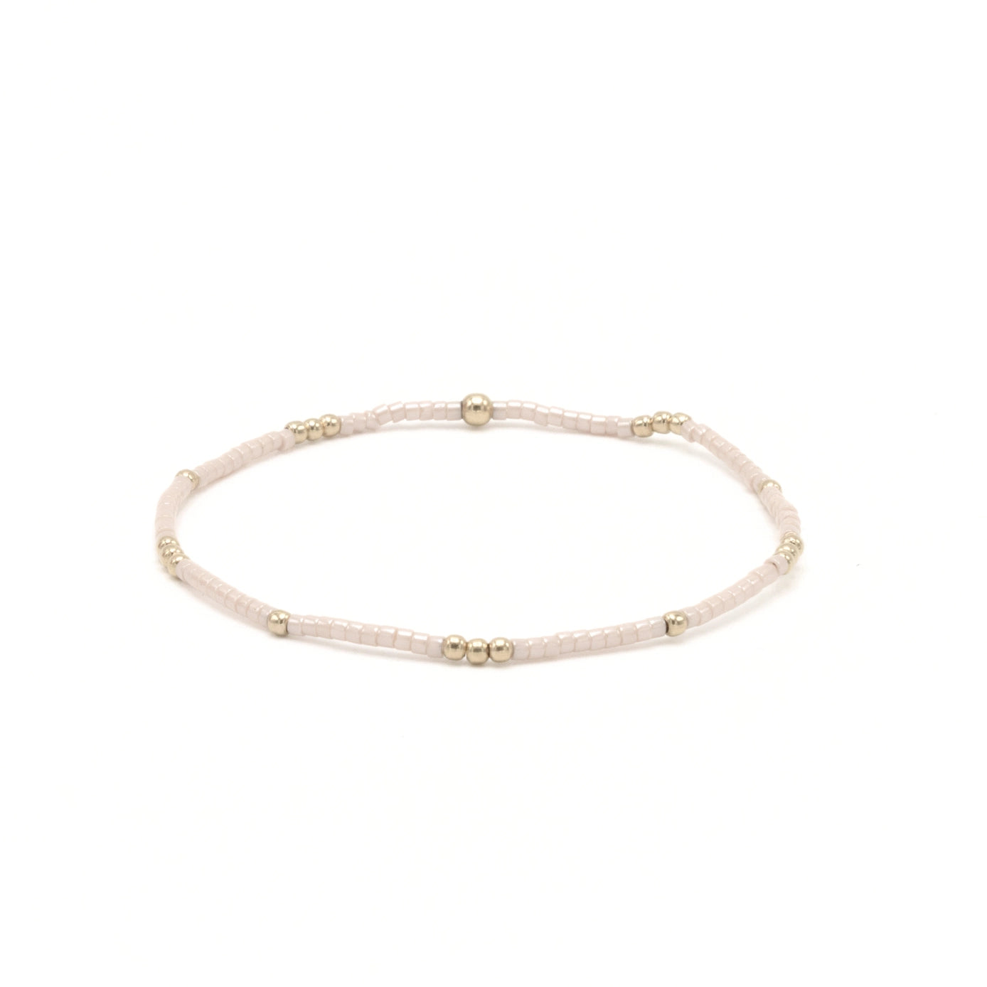 2mm Newport Palest Pink + Gold Filled Waterproof Bracelet
