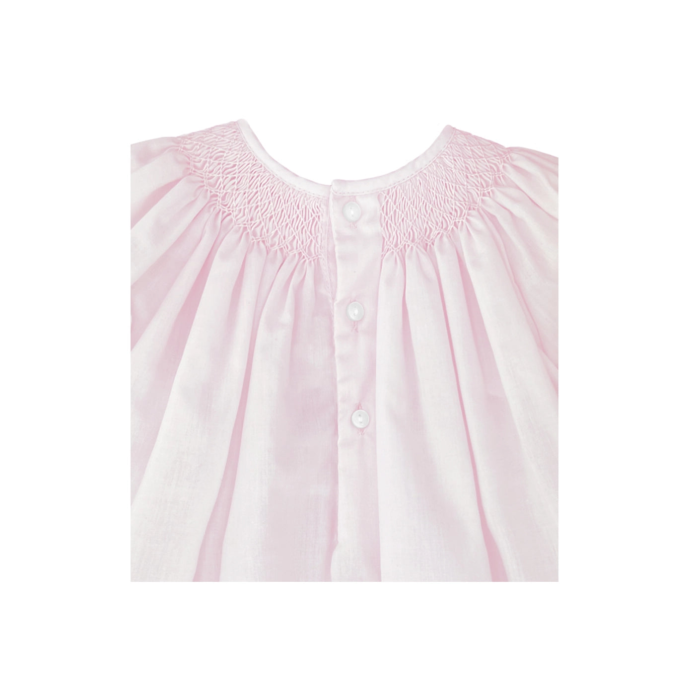 Pink Smocked Daygown with Raglan Embroidery