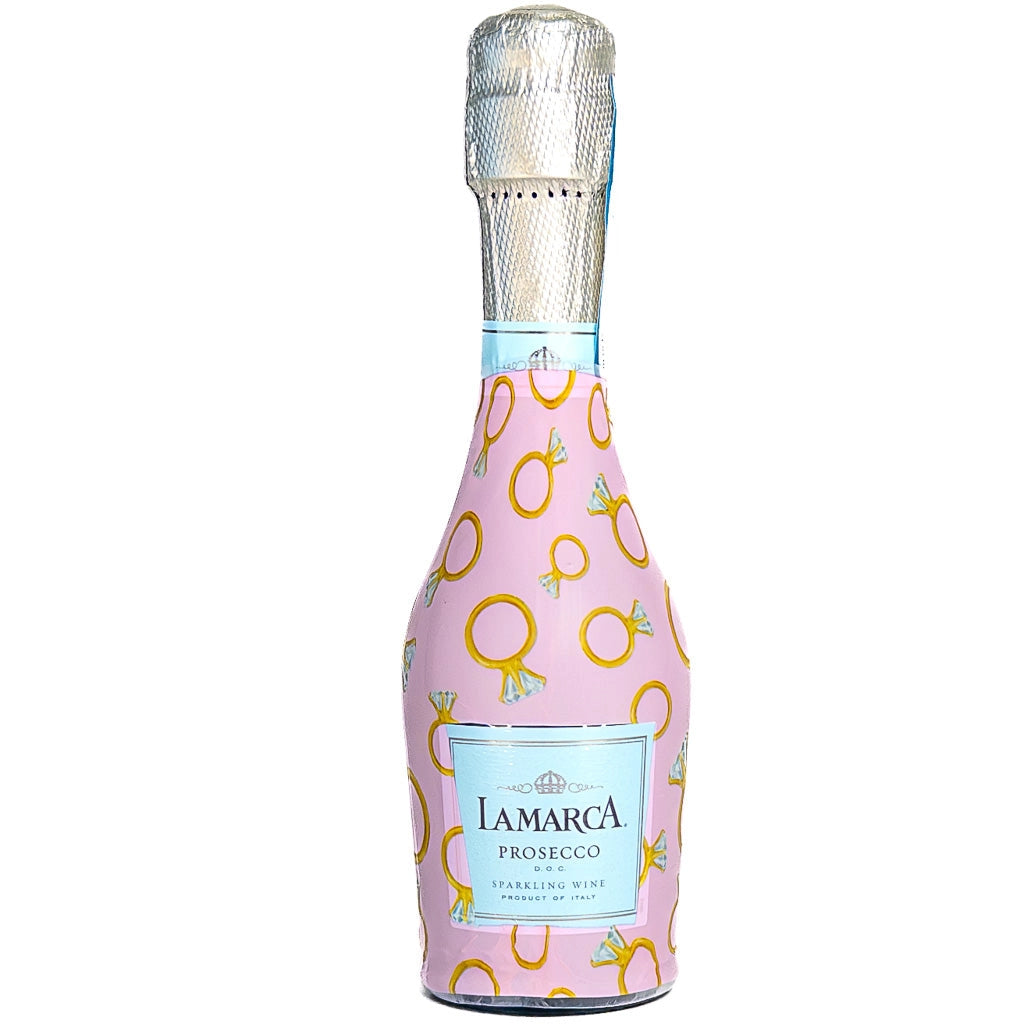Beau Bottles Mini Prosecco Wrap Set – Pink Engagement Ring