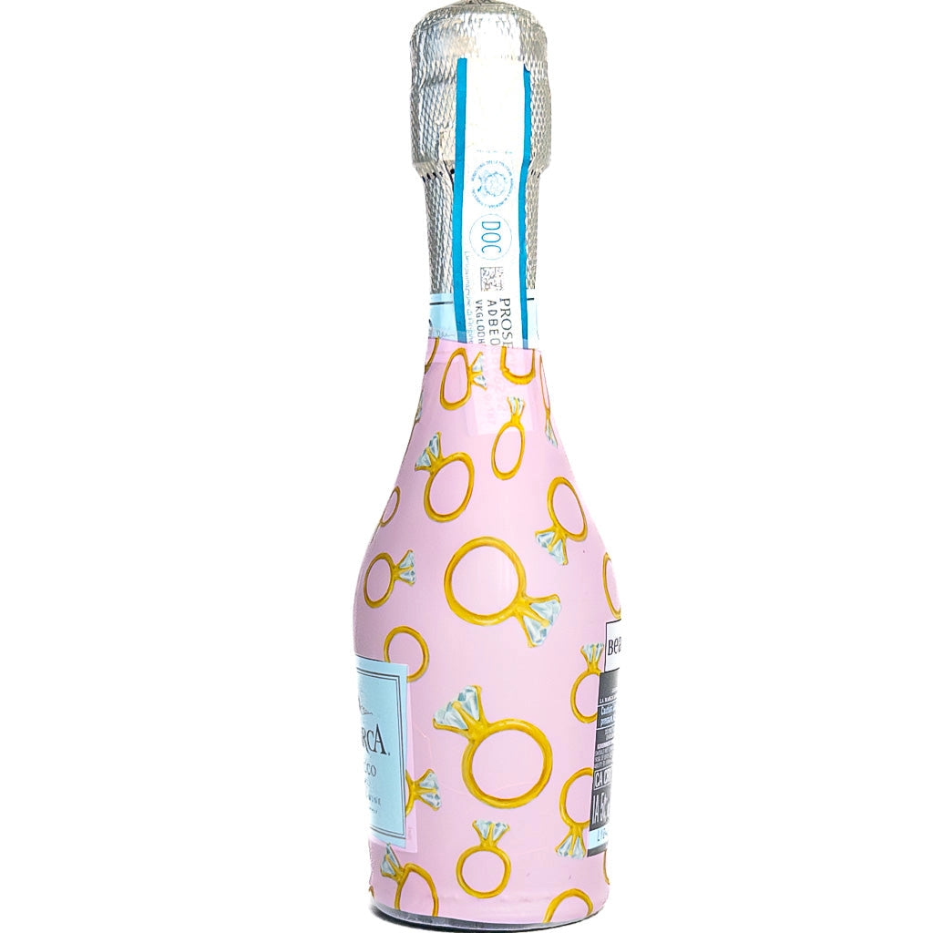 Beau Bottles Mini Prosecco Wrap Set – Pink Engagement Ring