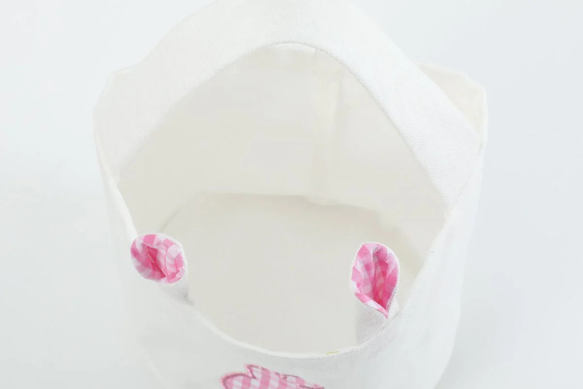 Pink Gingham Easter Bunny Basket