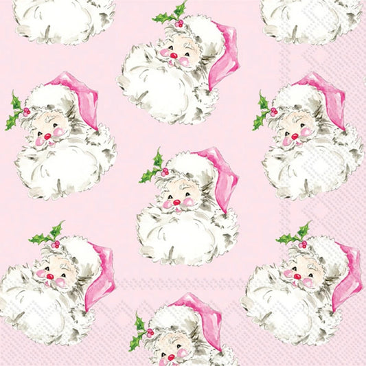 Pink Santa Lunch Napkins