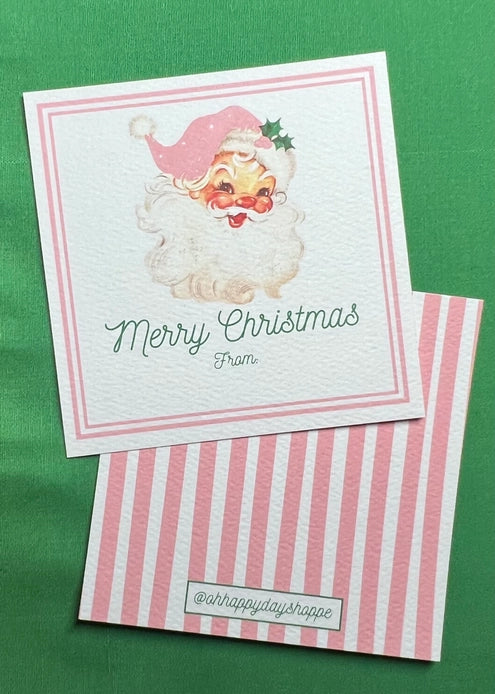 Pink Santa Gift Tags