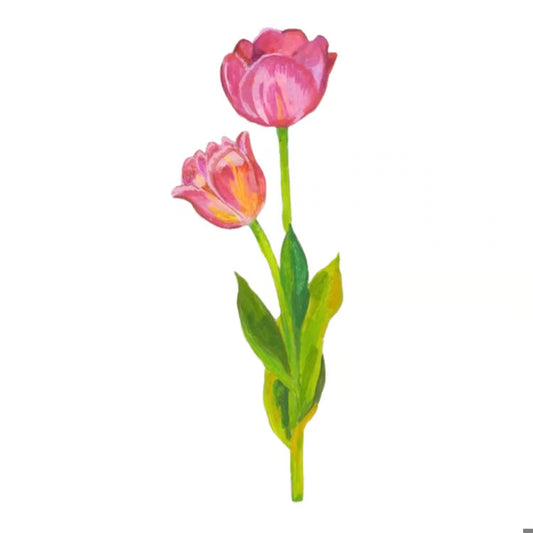 Acrylic Pink Tulip Flower
