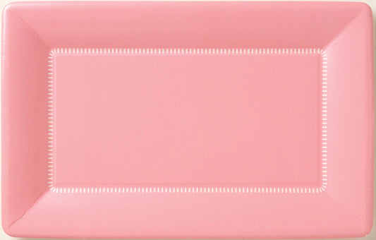 Zing Soft Pink Rectangle Paper Plates