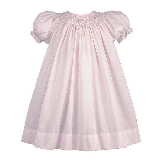 Bishop Smocked Dress with Pearls
