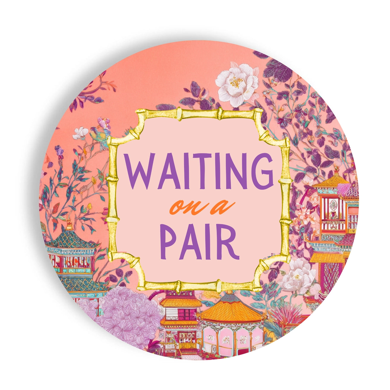 Mahjong Waiting on a Pair Chinoiserie Appetizer Plates