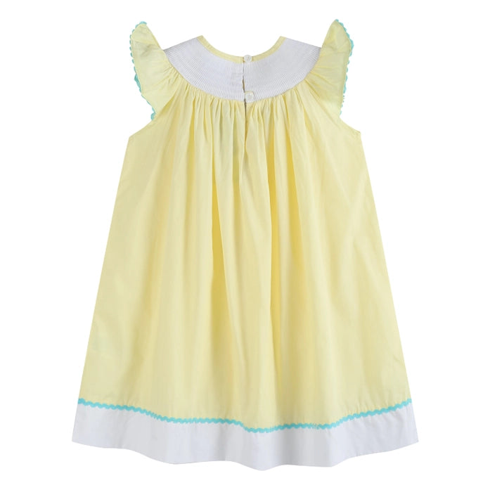 Yellow Popsicle Smocked Bishop Dress