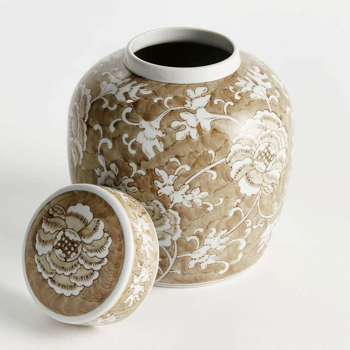 Province Lotus Lidded Jar