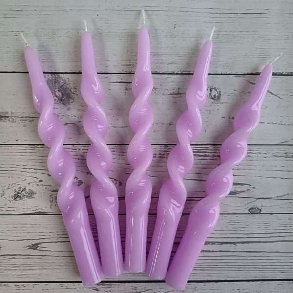 2-Pack Handmade Spiral Taper Candles