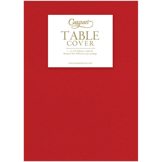 Red Paper Linen Table Cover