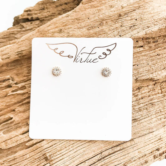 Rhinestone Post Stud Earrings