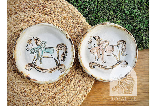 Rosaline Pottery Rocking Horse Plate