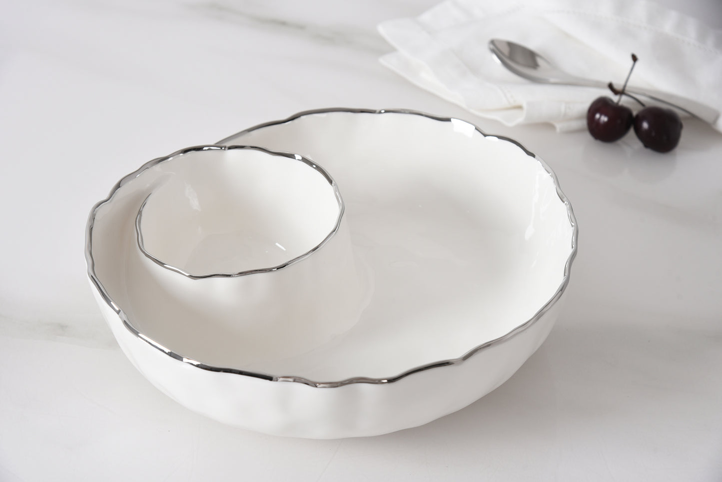 Pampa Bay Portofino Plata Round Chip & Dip