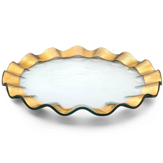 Annieglass Ruffle Buffet Plate