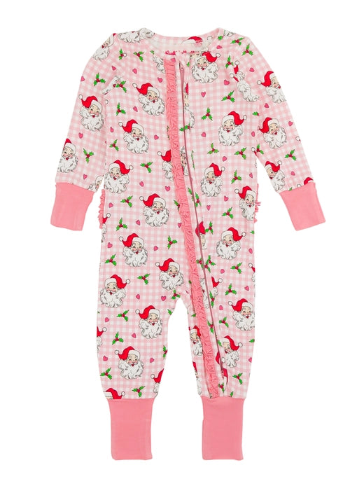 Dear Santa Ruffle One Piece Convertible Pajamas