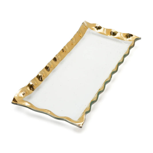 Annieglass Ruffle Rectangular Tray