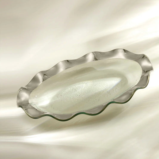 Annieglass Ruffle Oval Platter