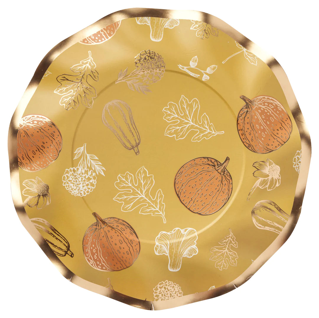 Harvest Garden Foil Salad Plate