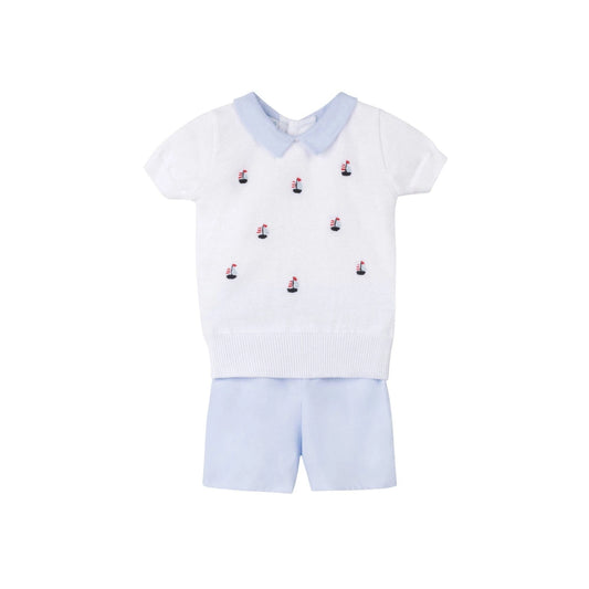 Boys Sailboat Sweater Set