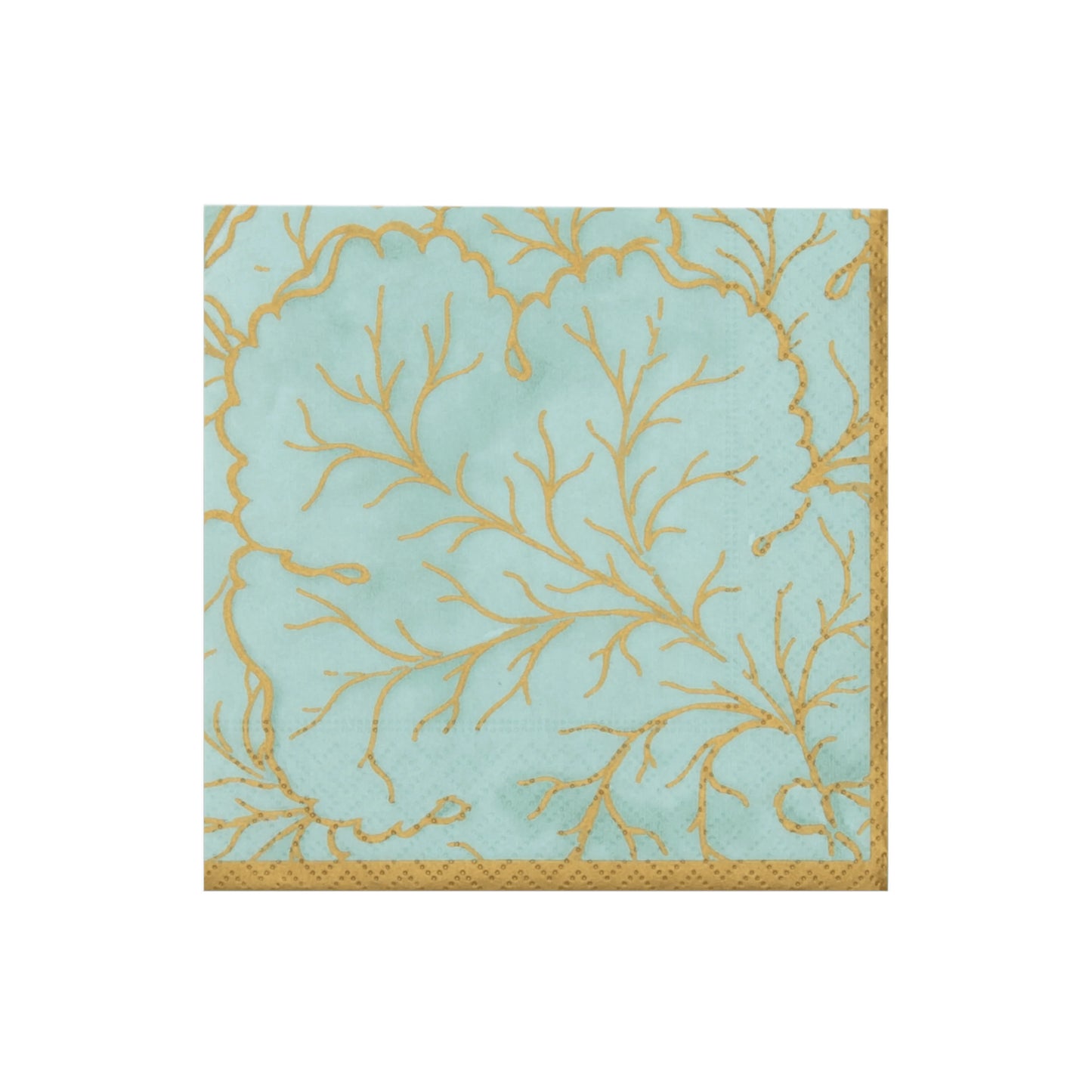 Gilded Majolica Saltwater Cocktail Napkins